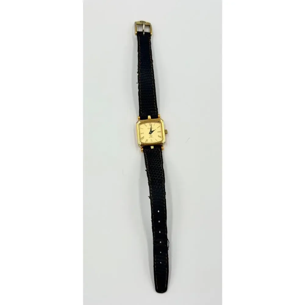 Vintage Swiss Gucci Gold Plated Women Ladies Watch For Parts Or Repair